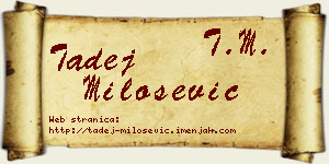 Tadej Milošević vizit kartica